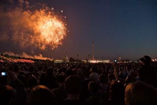 Victory Day: vuurwerk aan het Park van de Overwinning