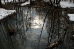 Reflectie van de zon in het water