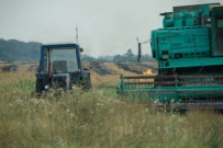 Brand op het veld